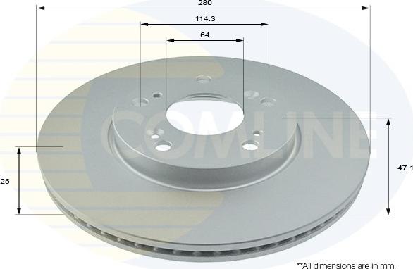 Comline ADC0576V - Brake Disc autospares.lv