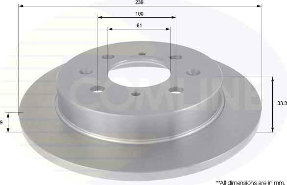 Comline ADC0573 - Brake Disc autospares.lv