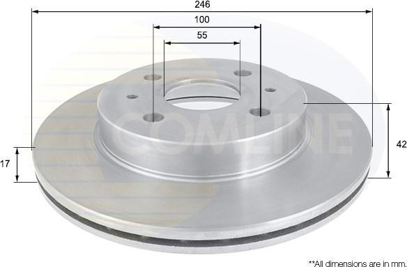 Comline ADC0616V - Brake Disc autospares.lv