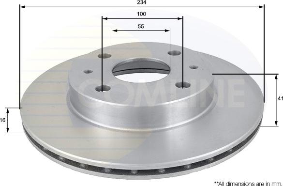 Comline ADC0612V - Brake Disc autospares.lv