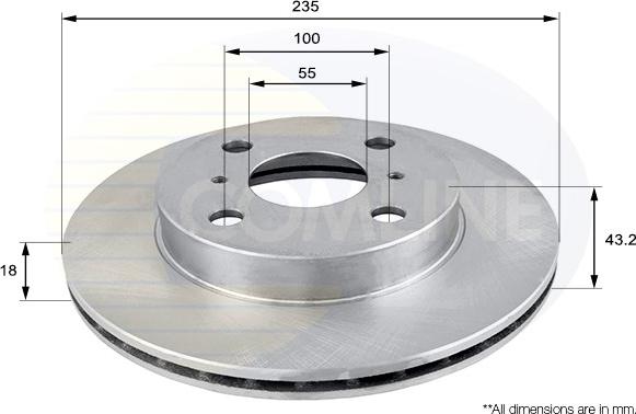 Comline ADC0193V - Brake Disc autospares.lv