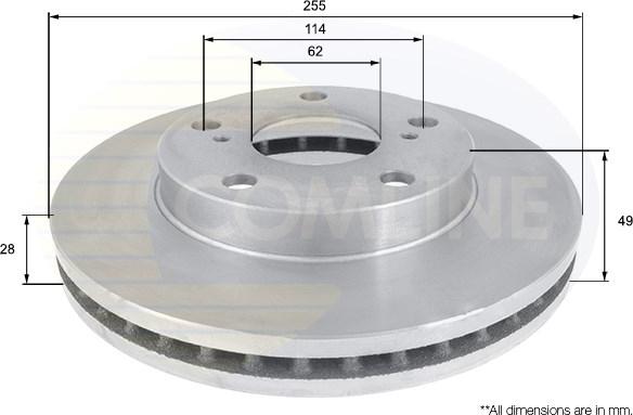 Comline ADC0144V - Brake Disc autospares.lv