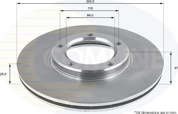 Comline ADC0142V - Brake Disc autospares.lv