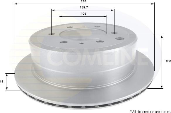 Comline ADC0159V - Brake Disc autospares.lv