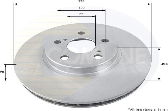 Comline ADC0154V - Brake Disc autospares.lv