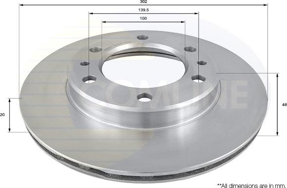 Comline ADC0158V - Brake Disc autospares.lv