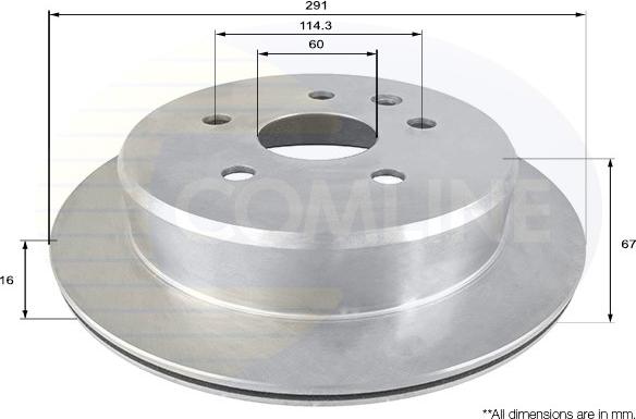 Comline ADC0161V - Brake Disc autospares.lv