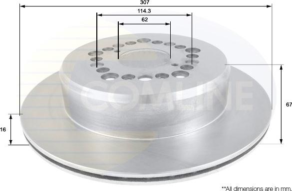 Comline ADC0163V - Brake Disc autospares.lv