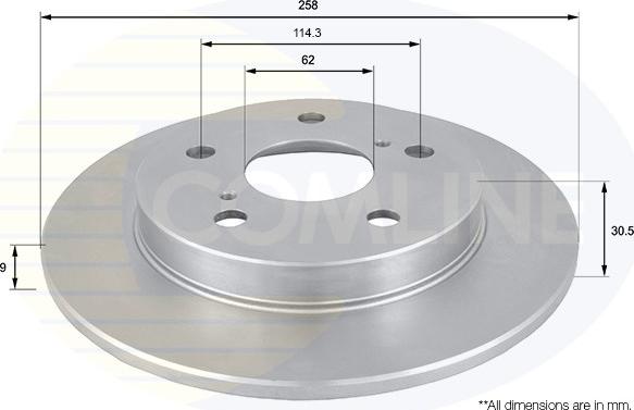 Comline ADC01145 - Brake Disc autospares.lv