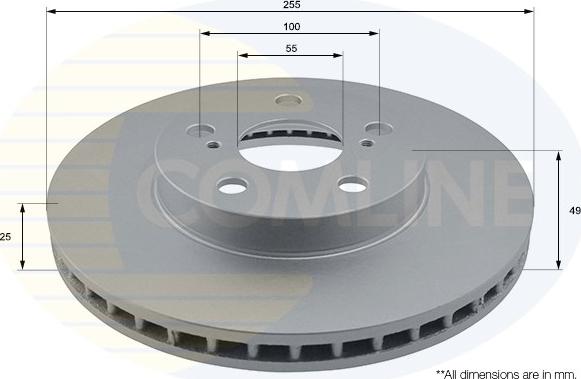 Comline ADC01148V - Brake Disc autospares.lv