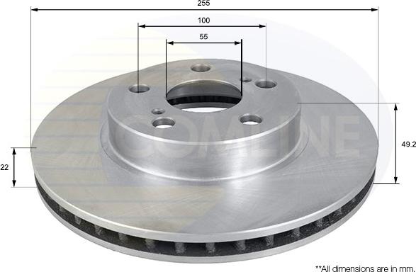 Comline ADC01154V - Brake Disc autospares.lv