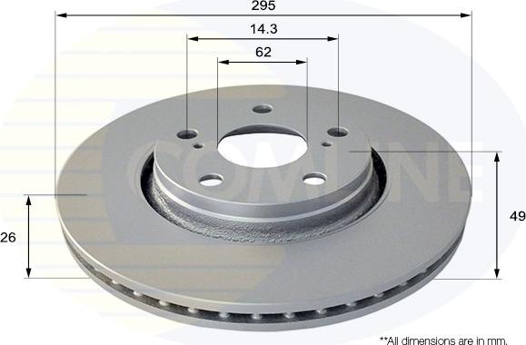 Comline ADC01150V - Brake Disc autospares.lv