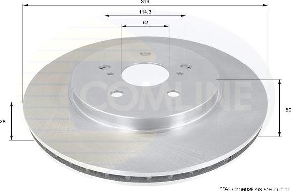 Comline ADC01158V - Brake Disc autospares.lv