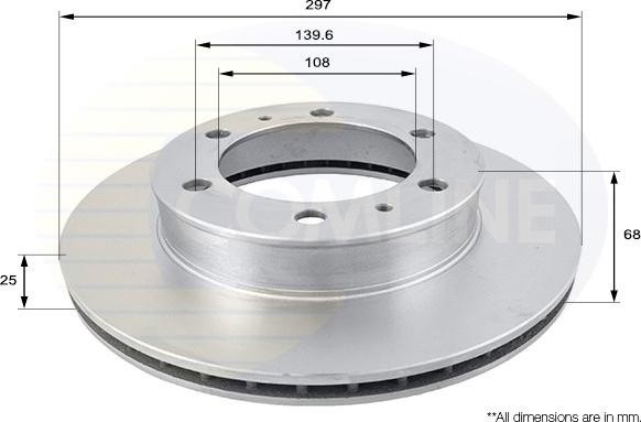 Comline ADC01169V - Brake Disc autospares.lv