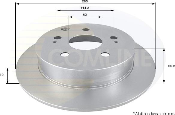 Comline ADC01168 - Brake Disc autospares.lv