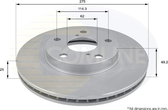 Comline ADC01100V - Brake Disc autospares.lv