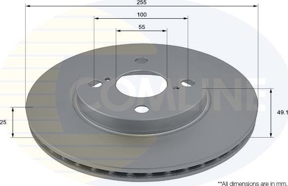 Comline ADC01107V - Brake Disc autospares.lv