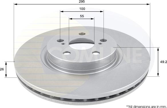 Comline ADC01110V - Brake Disc autospares.lv