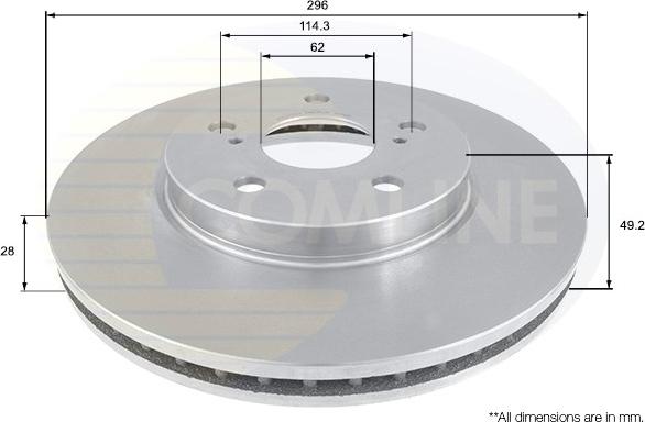 Comline ADC01112V - Brake Disc autospares.lv