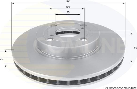 Comline ADC01117V - Brake Disc autospares.lv