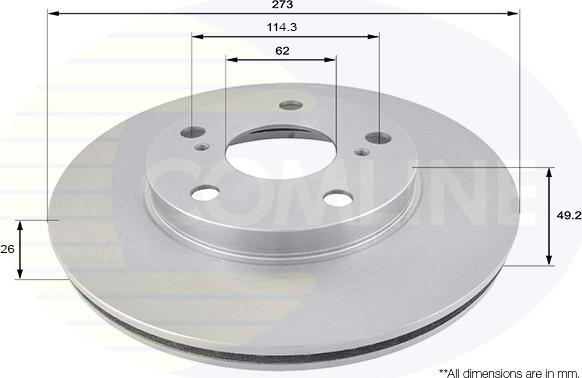 Comline ADC01139V - Brake Disc autospares.lv