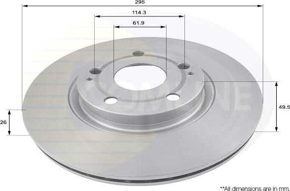 Comline ADC01134V - Brake Disc autospares.lv