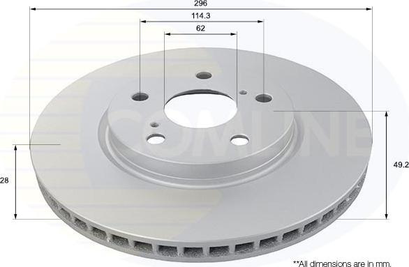 Comline ADC01138V - Brake Disc autospares.lv