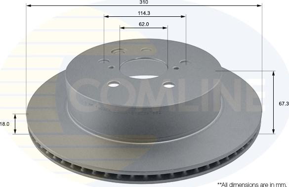 Comline ADC01123V - Brake Disc autospares.lv