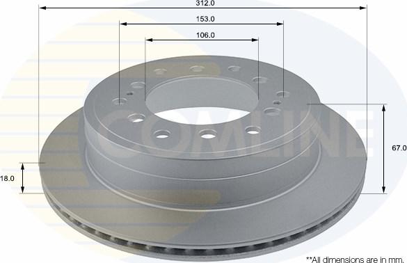 Comline ADC0185V - Brake Disc autospares.lv