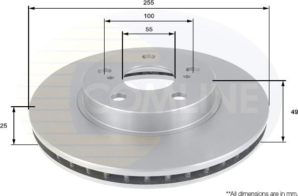 Comline ADC0181V - Brake Disc autospares.lv