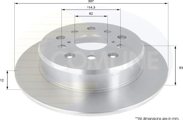 Comline ADC0188 - Brake Disc autospares.lv