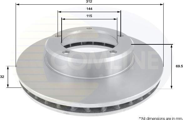 Comline ADC0182V - Brake Disc autospares.lv