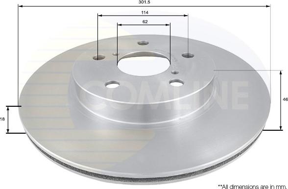 Comline ADC0174V - Brake Disc autospares.lv