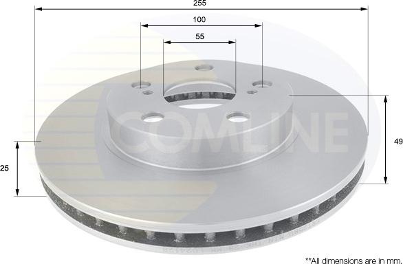 Comline ADC0175V - Brake Disc autospares.lv