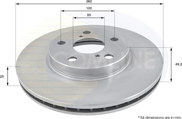 Comline ADC0171V - Brake Disc autospares.lv