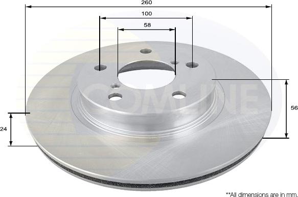 Comline ADC0802V - Brake Disc autospares.lv