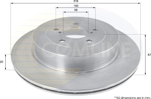 Comline ADC0816V - Brake Disc autospares.lv