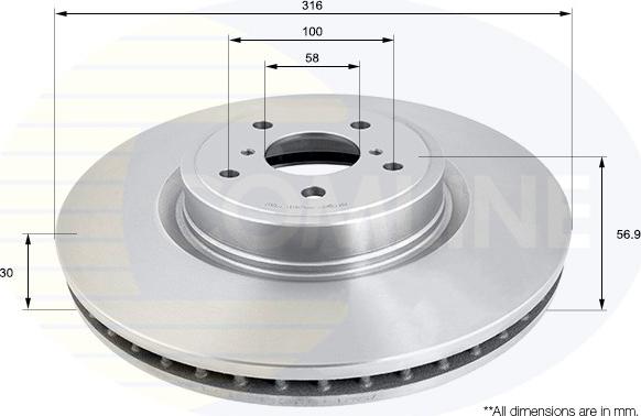 Comline ADC0824V - Brake Disc autospares.lv