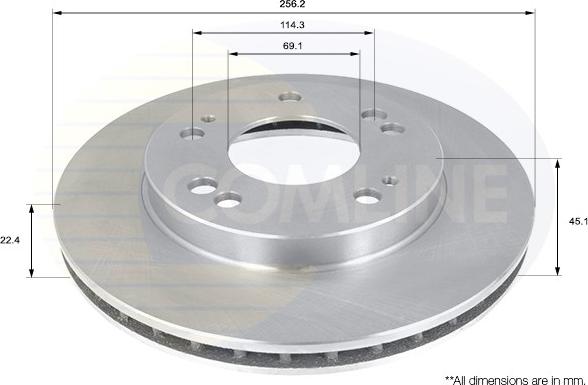 Comline ADC0366V - Brake Disc autospares.lv