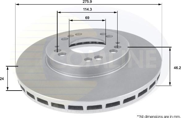 Comline ADC0367V - Brake Disc autospares.lv