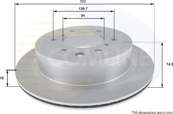 Comline ADC0380V - Brake Disc autospares.lv