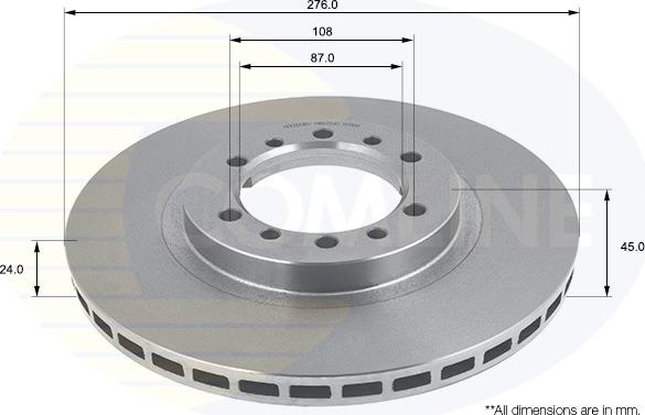 Comline ADC0336V - Brake Disc autospares.lv