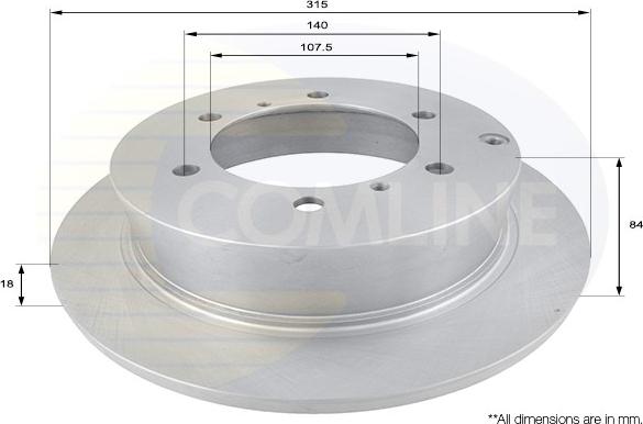 Comline ADC0327 - Brake Disc autospares.lv