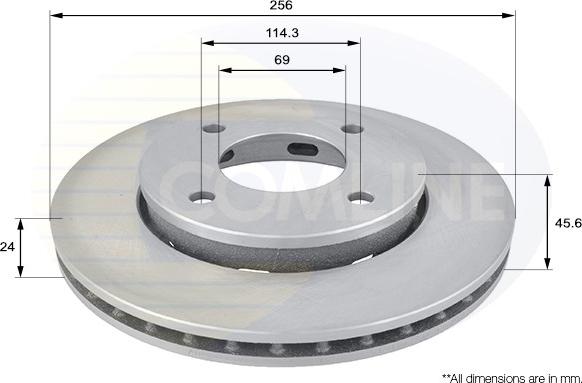 Comline ADC0374V - Brake Disc autospares.lv