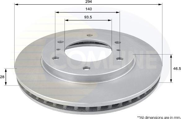 Comline ADC0378V - Brake Disc autospares.lv