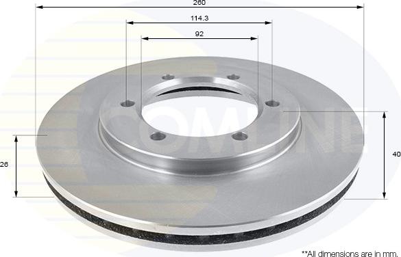 Comline ADC0290V - Brake Disc autospares.lv