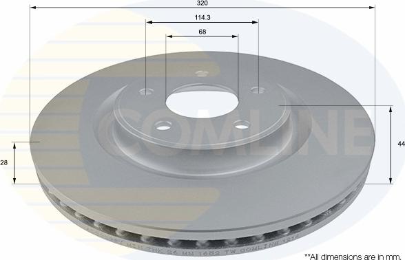 Comline ADC0298V - Brake Disc autospares.lv