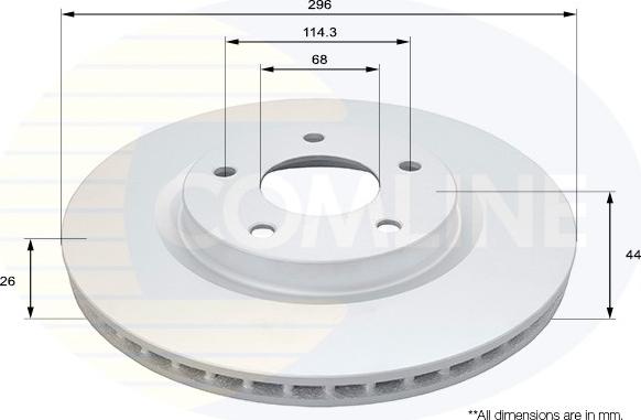 Comline ADC0293V - Brake Disc autospares.lv