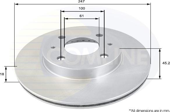 Comline ADC0242V - Brake Disc autospares.lv