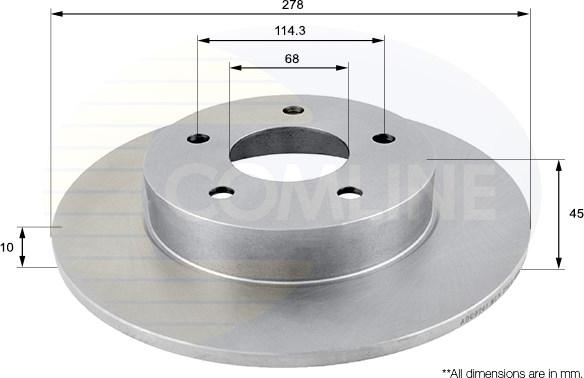 Comline ADC0261 - Brake Disc autospares.lv